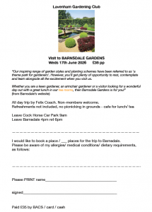 Read more about the article Visit to Barnsdale Garden – 17th June 2026